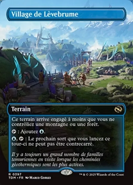 Village de Lèvebrume, carte Magic TDM 397 — extension Tarkir: Dragonstorm