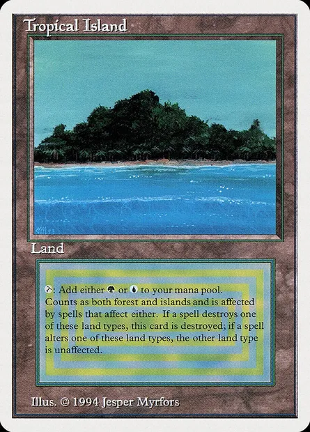 Ile tropicale, carte Magic SUM 288 — extension Summer Magic / Edgar