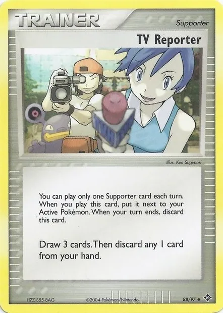 TV Reporter, Pokémon card EXBS 088-2 — EX Battle Stadium set