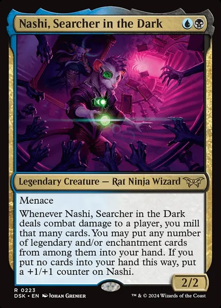 Nashi, Searcher in the Dark, Magic card DSK 223 — Duskmourn: House of Horror set
