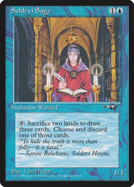Sage soldevi, carte Magic ALL 34a — extension Alliances