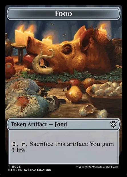 Food, Magic card TOTC 25 — Outlaws of Thunder Junction Commander Tokens set