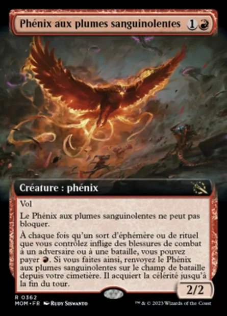 Phénix aux plumes sanguinolentes, carte Magic MOM 362 — extension L'invasion des machines