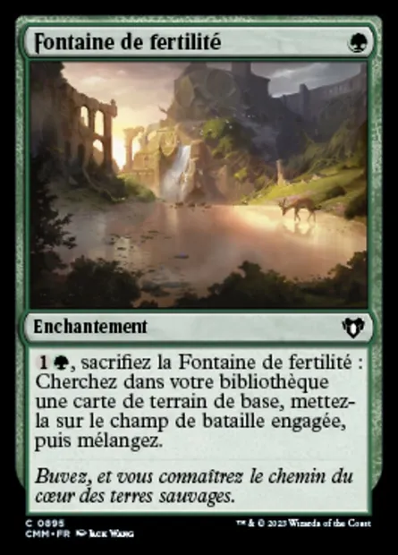Fontaine de fertilité, carte Magic CMM 895 — extension Commander Masters