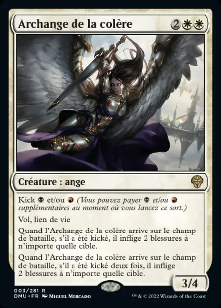 Archange de la colère, carte Magic DMU 3 — extension Dominaria Uni