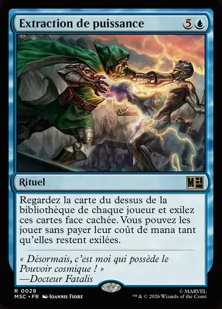 Extraction de puissance, carte Magic MSC 29 — extension Marvel Super Heroes Commander