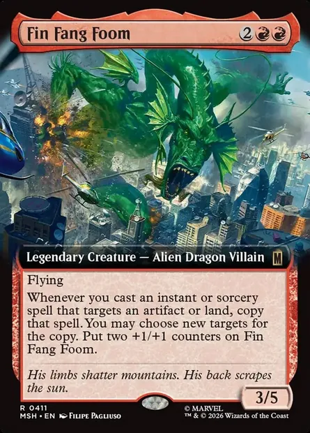 Fin Fang Foom, Magic card MSH 411 — Marvel Super Heroes set
