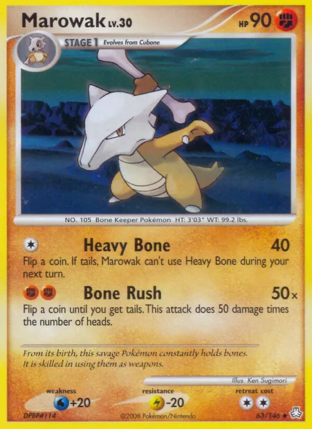 Marowak, Pokémon card LA 63 — Legends Awakened set