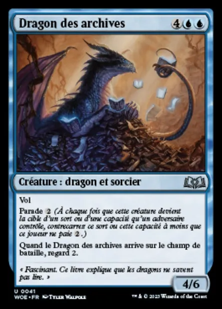 Dragon des archives, carte Magic WOE 41 — extension Wilds of Eldraine