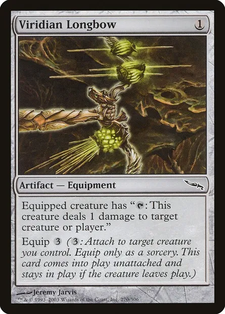 Viridian Longbow, Magic card MRD 270 — Mirrodin set