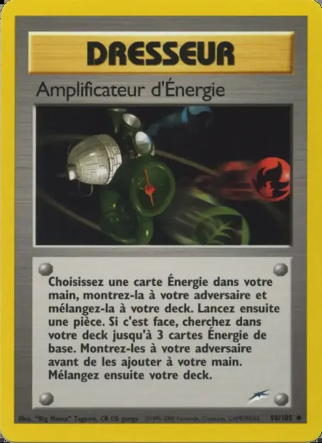 Amplificateur d'Énergie, carte Pokémon NDE 98 — extension Neo Destiny