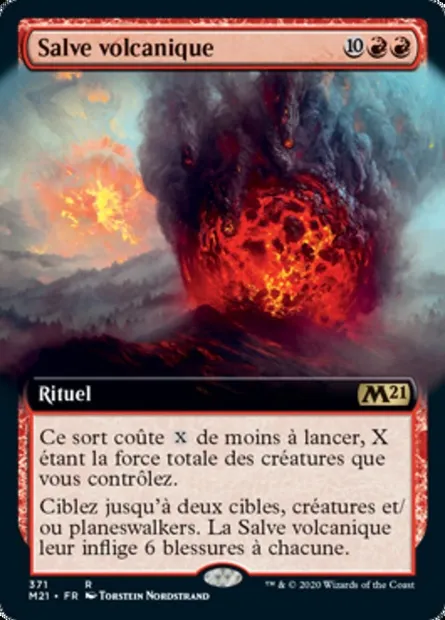 Salve volcanique, carte Magic M21 371 — extension Core Set 2021