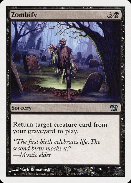 Zombify, Magic card 8ED 174 — Eighth Edition set