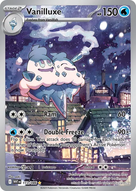 Vanilluxe, Pokémon card WHT 113 — White Flare set
