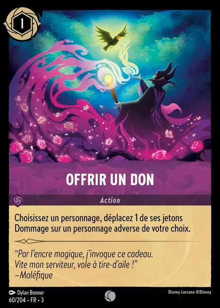 Offrir un don, carte Disney Lorcana CH3-060 — extension Les Terres d'Encres