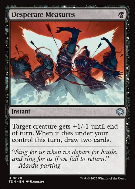 Desperate Measures, Magic card TDM 78 — Tarkir: Dragonstorm set