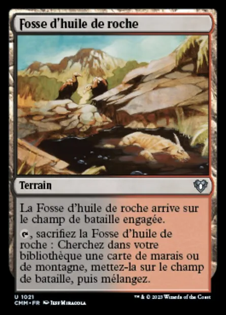 Fosse d'huile de roche, carte Magic CMM 1021 — extension Commander Masters