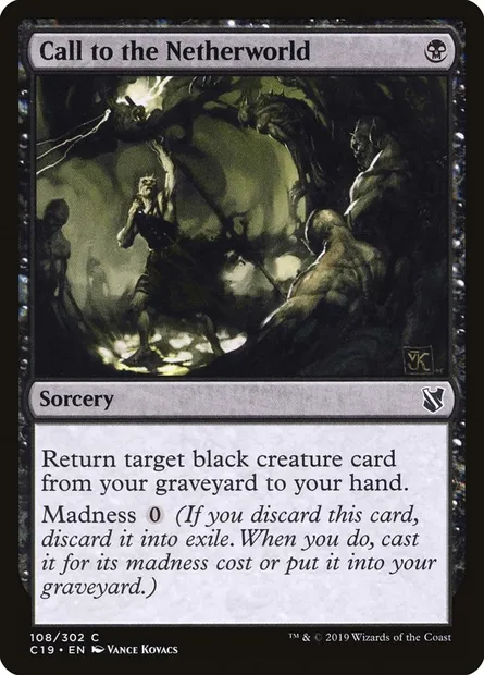 Call to the Netherworld, Magic card C19 108 — Commander 2019 set