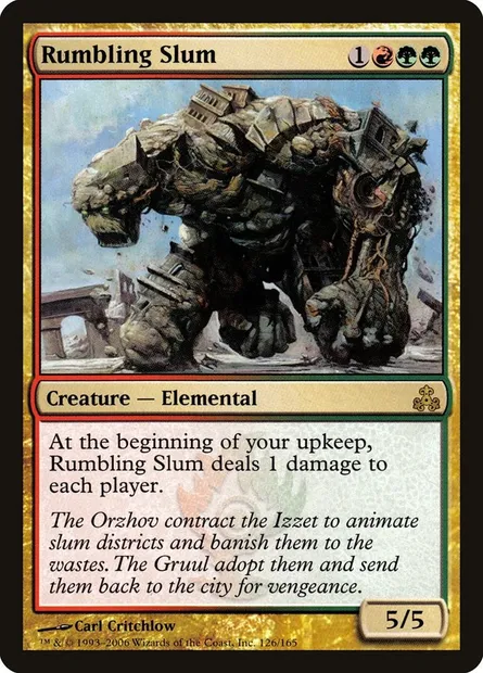 Rumbling Slum, Magic card GPT 126 — Guildpact set