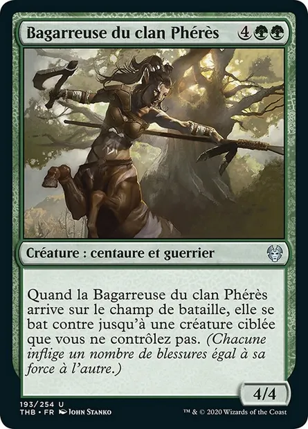 Bagarreuse du clan Phérès, carte Magic THB 193 — extension Theros Beyond Death