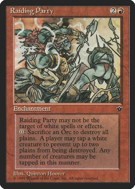 Raiding Party, Magic card FEM 64 — Fallen Empires set