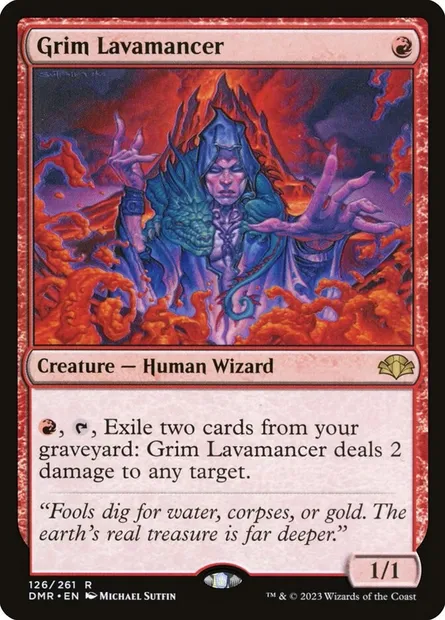 Grim Lavamancer, Magic card DMR 126 — Dominaria Remastered set
