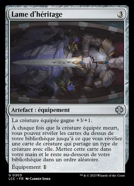 Lame d'héritage, carte Magic LCC 303 — extension The Lost Caverns of Ixalan Commander