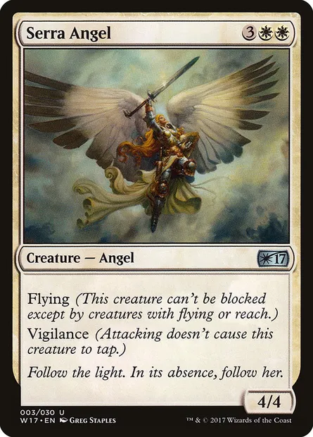 Serra Angel, Magic card W17 3 — Welcome Deck 2017 set