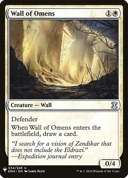 Mur d'augures, carte Magic PLST EMA-34 — extension The List