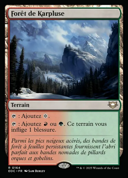 Forêt de Karpluse, carte Magic EOC 164 — extension Edge of Eternities Commander