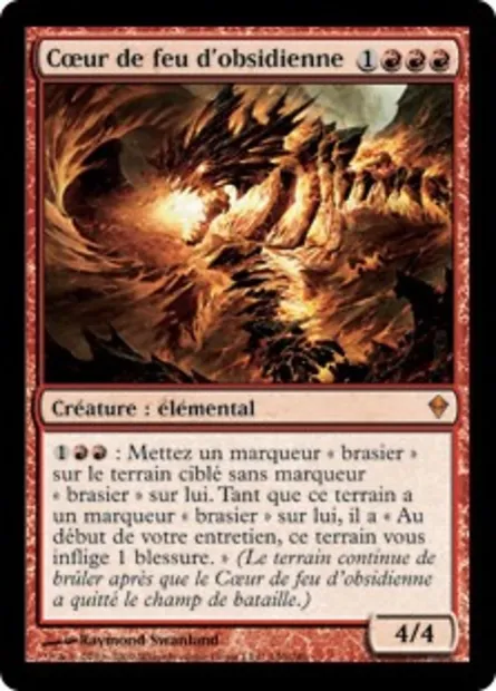 Cœur de feu d'obsidienne, carte Magic ZEN 140 — extension Zendikar