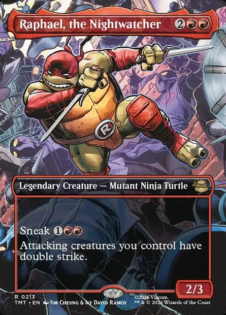 Raphael, the Nightwatcher, Magic card TMT 213 — Teenage Mutant Ninja Turtles set