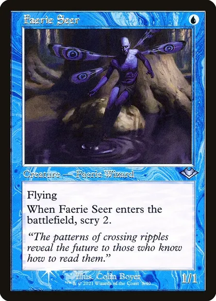 Faerie Seer, Magic card H1R 8 — Modern Horizons 1 Timeshifts set