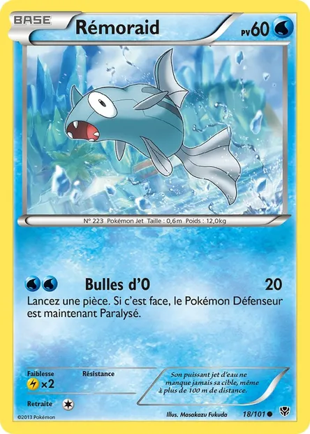 Rémoraid, carte Pokémon PLB 18 — extension Explosion Plasma