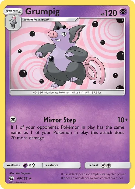 Grumpig, Pokémon card CES 60 — Celestial Storm set