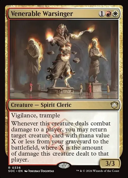 Venerable Warsinger, Magic card SOC 336 — Secrets of Strixhaven Commander set