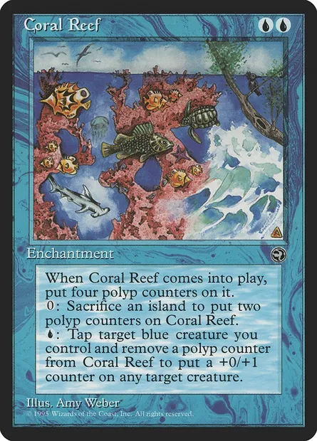 Récif corallien, carte Magic HML 24 — extension Terres Natales