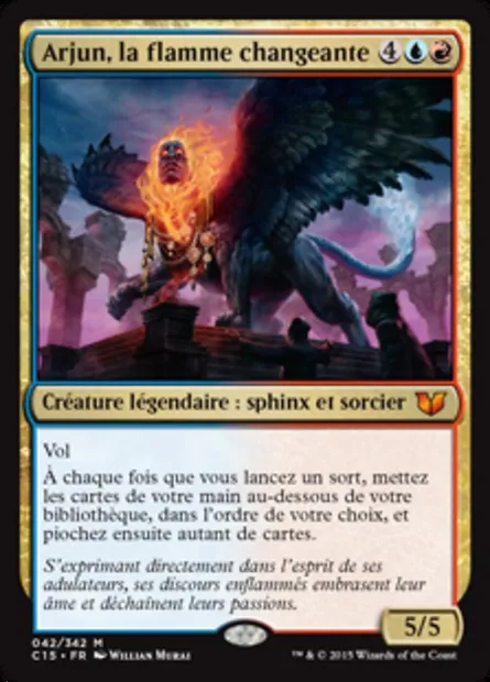 Arjun, la flamme changeante, carte Magic C15 42 — extension Commander 2015