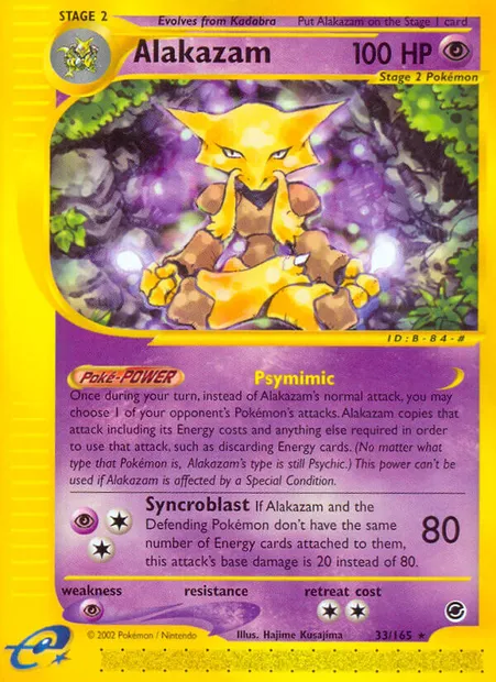 Alakazam, Pokémon card EX 33 — Expedition Base Set set
