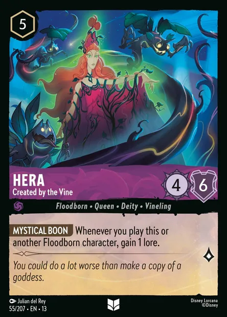 Hera - Created by the Vine, Disney Lorcana card CH13-055 — Attack of the Vine! set
