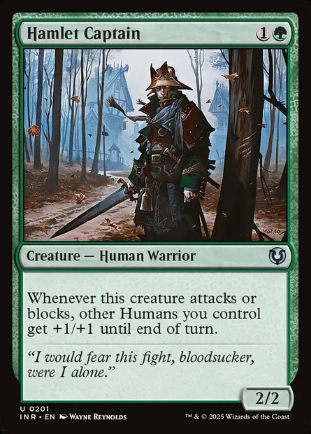 Hamlet Captain, Magic card INR 201 — Innistrad Remastered set