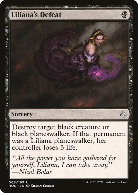 Liliana's Defeat, Magic card HOU 68 — Hour of Devastation set