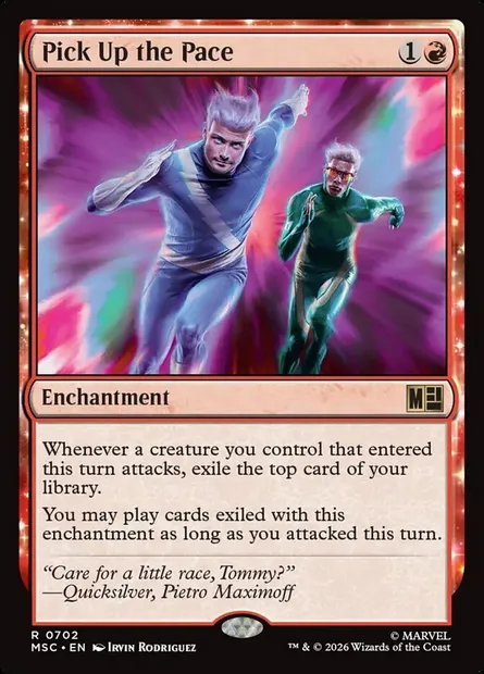 Pick Up the Pace, Magic card MSC 702 — Marvel Super Heroes Commander set