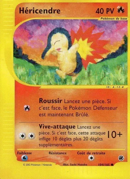Héricendre, carte Pokémon EX 104 — extension Expedition