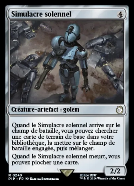 Simulacre solennel, carte Magic PIP 240 — extension Fallout