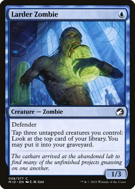 Larder Zombie, Magic card MID 58 — Innistrad: Midnight Hunt set