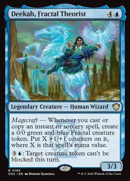Deekah, Fractal Theorist, Magic card SOC 193 — Secrets of Strixhaven Commander set