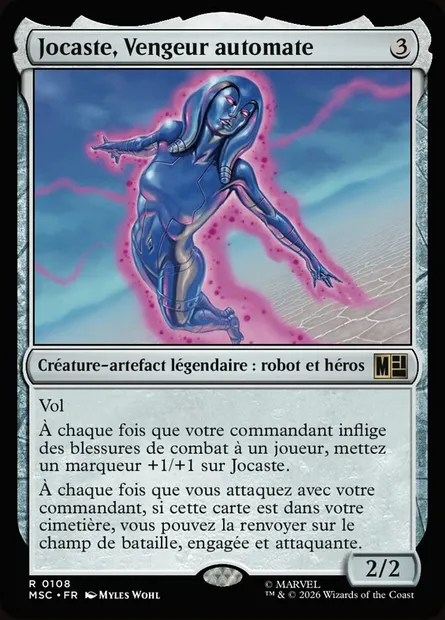 Jocaste, Vengeur automate, carte Magic MSC 108 — extension Marvel Super Heroes Commander