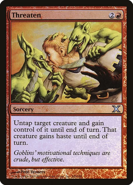 Threaten, Magic card 10E 242★ — Tenth Edition set