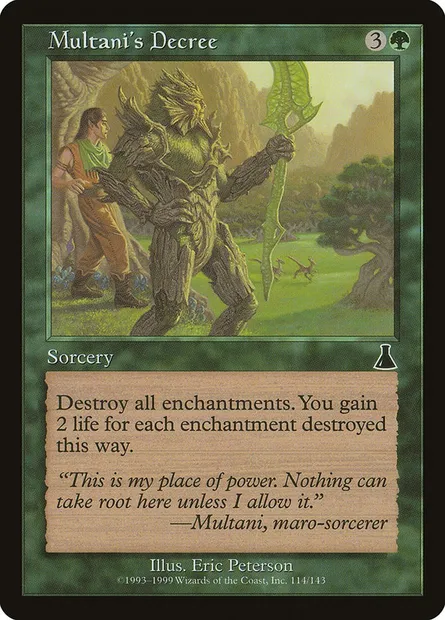 Multani's Decree, Magic card UDS 114 — Urza's Destiny set
